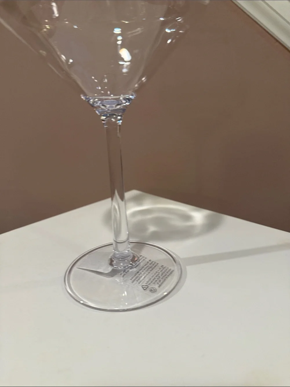 Pottery Barn Happy Hour Clear Acrylic Stemmed Wine Glasses - Set of 6